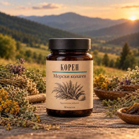 Бурканче Корен Морски колаген — 90 капсули, хранителна добавка